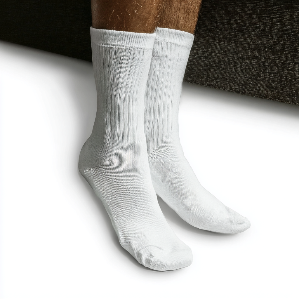 Men's Non-elastic Bind-top Diabetic Crew Socks